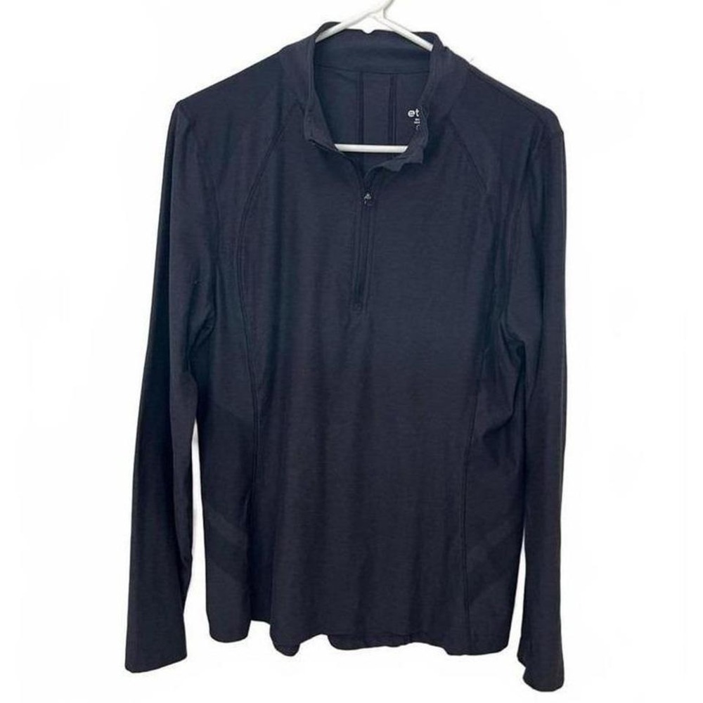 Etonic Excellent Pullover Charcoal Gray‎ Quarter Zip Athletic Long Sleeve L